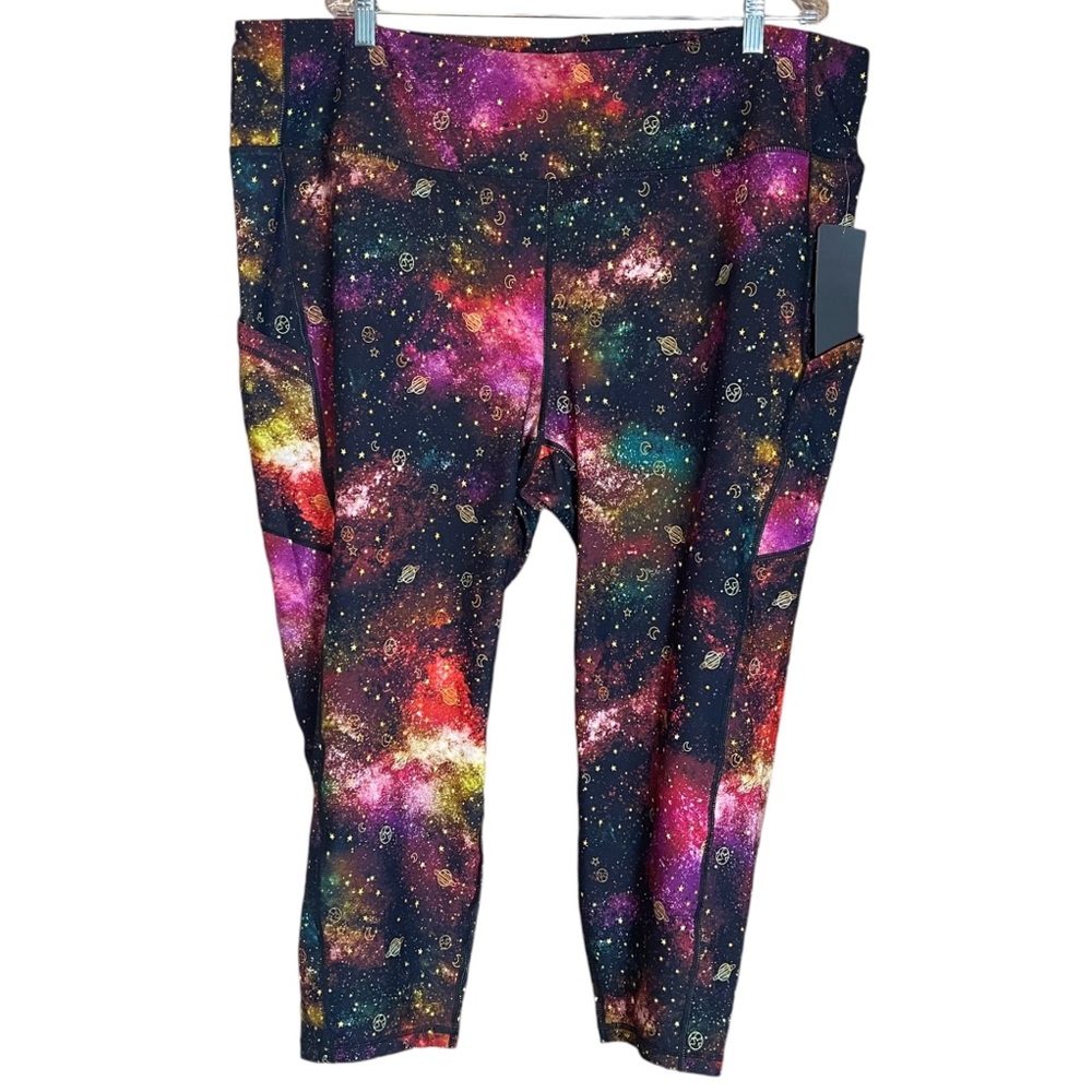 TORRID ACTIVE 4X crop legging bright galaxy cosmo pockets